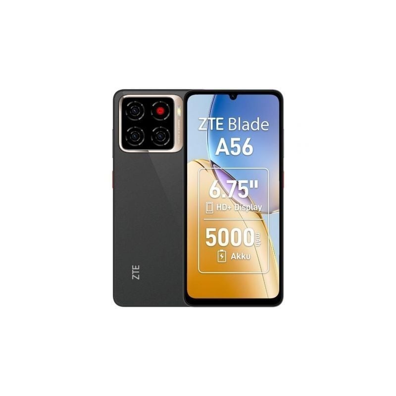 Smartphone ZTE Blade A56 4GB/ 64GB/ 6.75"/ Preto