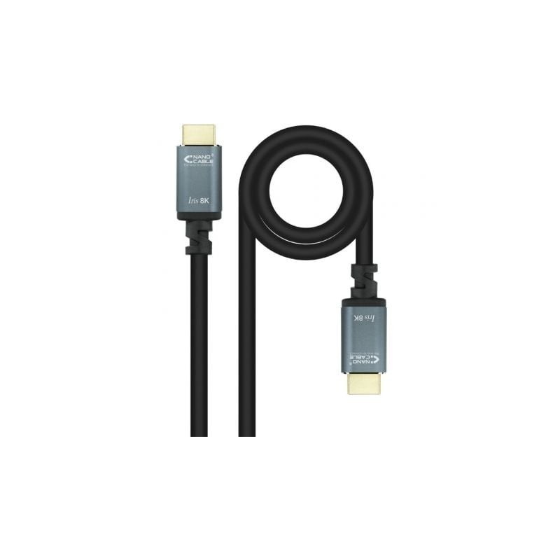 Cabo HDMI 2.1 IRIS 8K Nanocable 10.15.8005/ HDMI Macho - HDMI Macho/ 5m/ Preto