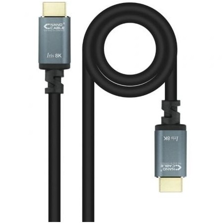 Cabo HDMI 2.1 IRIS 8K Nanocable 10.15.8005/ HDMI Macho - HDMI Macho/ 5m/ Preto