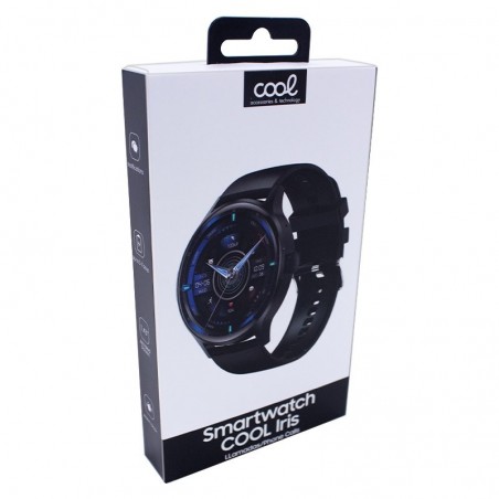 Smartwatch COOL Iris Bracelete Silicone Preto (Amoled, Chamadas, Saúde, Desporto)