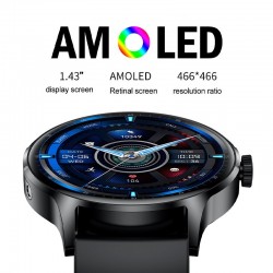 Smartwatch COOL Iris Bracelete Silicone Preto (Amoled, Chamadas, Saúde, Desporto)