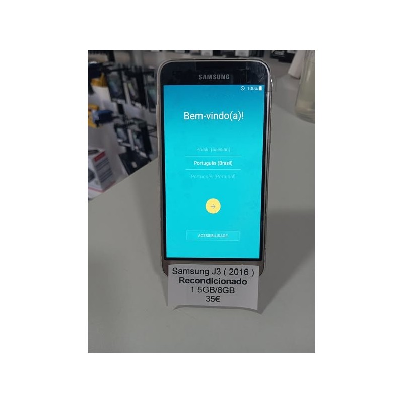 Samsung J3 ( 2016 ) 1.5GB/8GB Dourado ( Recondicionado )