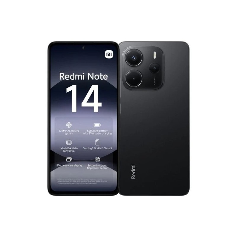 Xiaomi Redmi Note 14 4G 8GB/256GB/6.67" Preto Meia-Noite