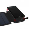 Power Bank Bateria Solar Externa Universal10.000 mAh com 4 Painéis Solares  Preto