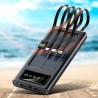 Bateria Externa Universal Power Bank 10.000 mAh + Painel Solar  (4 Conexões ) Preto