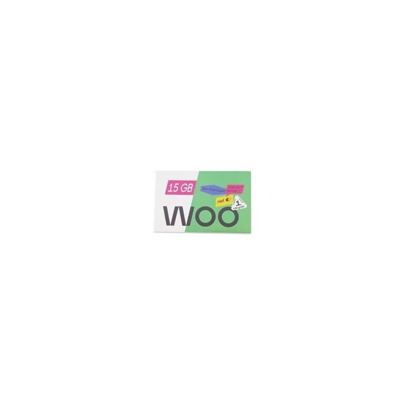 CARTÃO SIM WOO 15GB + 500 MIN POR 1 MÊS CARTÃO SIM WOO 15GB + 500 MIN POR 1 MÊS